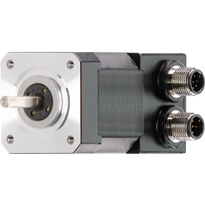 drylin® E stepper motor with connector and encoder, splash water protection, NEMA17