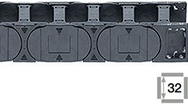 e-chain® s příčníkem u každého článku